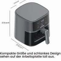 Chefman 5,7 literes kompakt forrólevegős sütő Hi-Fry technológiával, érintőképernyős vezérléssel, extra ropogós eredményekért 8