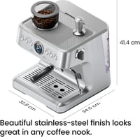Chefman Crema Supreme 15 bar espresso kávéfőző tejhabosítóval és kávéőrlővel 8