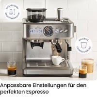 Espresso kávovar Chefman Crema Supreme s tlakom 15 barov, mlynčekom na kávu a 30 stupňami hrubosti mletia 2