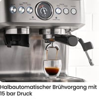 Espresso kávovar Chefman Crema Supreme s tlakom 15 barov, mlynčekom na kávu a 30 stupňami hrubosti mletia 4