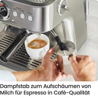 Espresso kávovar Chefman Crema Supreme s tlakom 15 barov, mlynčekom na kávu a 30 stupňami hrubosti mletia 5