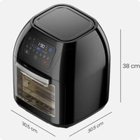Chefman digitalna friteza na vrući zrak s ražnjem, dehidratorom i konvekcijom, 17 postavki na dodirnom zaslonu, XL 10L, automatsko isključivanje 9