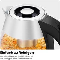 Chefman Elektromos Vízforraló Üveg 1.8L LED Kijelzővel Teaszűrővel 8