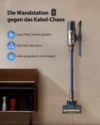 Akumulátorový vysávač CHEFREE, 48 kPa / 450 W / 50 minút, bezdrôtový tyčový vysávač s laserovým senzorom, kefou proti namotávaniu vlasov, 2,2 kg, s nástenným držiakom 8