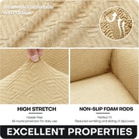 CHELZEN super stretch ülőpárnahuzat L-alakú kanapéhoz, fixen rögzíthető chaise longu huzat, világosszürke ülésvédő huzat 5