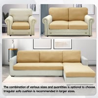 CHELZEN super stretch ülőpárnahuzat L-alakú kanapéhoz, fixen rögzíthető chaise longu huzat, világosszürke ülésvédő huzat 7
