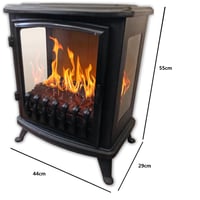 Elektrický krb Chemin'Arte Fire Glass s 3D LED efektom plameňa a 180° priehľadom — Na vrchnej strane sú preliačiny a škrabance (stav: pozri 2. obrázok) 5