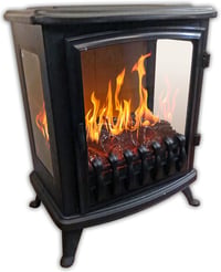 Elektrický krb Chemin'Arte Fire Glass s 3D LED efektom plameňa a 180° priehľadom — Na vrchnej strane sú preliačiny a škrabance (stav: pozri 2. obrázok) 7