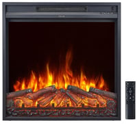 Chemin'Arte Oxford 2XL beépíthető elektromos kandalló LED lánghatással, 2000 W fűtéssel, elektronikus termosztáttal, fekete, 71x15x74 cm 2