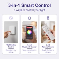 Lampă de tavan LED reglabilă CHENBEN cu telecomandă, 24W, RGB, 3000K-6500K, luminozitate reglabilă 3