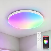 Lampă de tavan LED reglabilă CHENBEN cu telecomandă, 24W, RGB, 3000K-6500K, luminozitate reglabilă 1