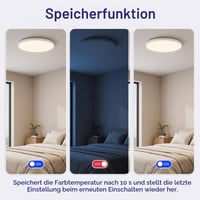 Lampă de tavan LED reglabilă CHENBEN cu telecomandă, 24W, RGB, 3000K-6500K, luminozitate reglabilă 4