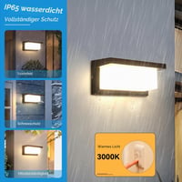 Lampă de perete pentru exterior CHENBEN IP65 18W 3000K Alb Cald, corp de iluminat LED rezistent la apă 2