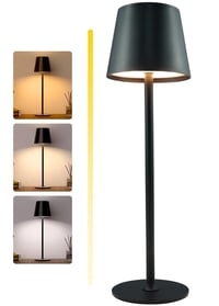 Lampă de masă cu acumulator ChenFec, integral metalică, 5000 mAh, LED, cu control tactil, reglabilă, 3 temperaturi de culoare, reîncărcabilă, pentru sufragerie, dormitor, hotel 1