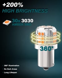Chengguang 2db Sárga Amber 581 LED Izzó 12V 7.5W 800LM 2