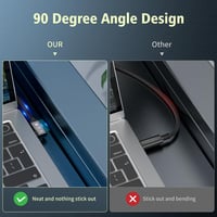 CHENLENIC USB-C 3.2 Gen2x2 20Gbps 90° kábel 240W PD3.1 Thunderbolt 3/4 kompatibilis 5