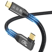 CHENLENIC USB4 Thunderbolt 4 kábel 40Gbps 240W töltés 8K 1m 90° 8