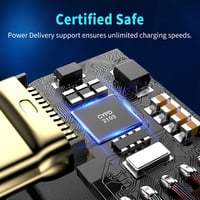 CHENLENIC USB4 Thunderbolt 4 kábel 40Gbps 240W töltés 8K 1m 90° 6