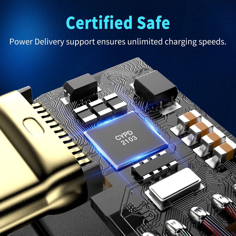 CHENLENIC USB4 Thunderbolt 4 kábel 40Gbps 240W töltés 8K 1m 90°