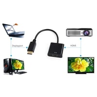 Adaptér chenyang DisplayPort na HDMI, pozlátený prevodný kábel (DP samec na HDMI samica) pre počítač, notebook, monitor a projektor, čierny 5