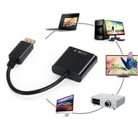 Adaptér chenyang DisplayPort na HDMI, pozlátený prevodný kábel (DP samec na HDMI samica) pre počítač, notebook, monitor a projektor, čierny 6
