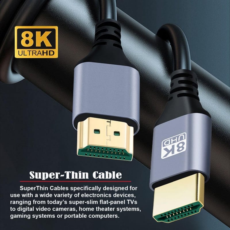 chenyang HDMI 2.1 kábel 8K 60Hz 4K 120Hz 48Gbps aranyozott 2m