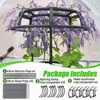CHEOAR Obelisc de grădină pentru plante cățărătoare, 165 cm, din metal inoxidabil rezistent la intemperii și plastic, pentru trandafiri, clematite și legume, interior/exterior 7