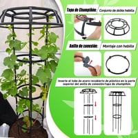 CHEOAR Obelisc de grădină pentru plante cățărătoare, 165 cm, din metal inoxidabil rezistent la intemperii și plastic, pentru trandafiri, clematite și legume, interior/exterior 3