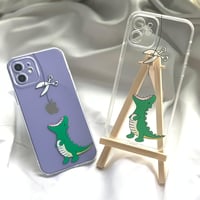 CHEORFAY iPhone 12 Tok Átlátszó Szilikon TPU Ütésálló Védőtok Dinoszaurusz Mintával iPhone 12/12 Pro Kompatibilis Rugalmas Borító 2