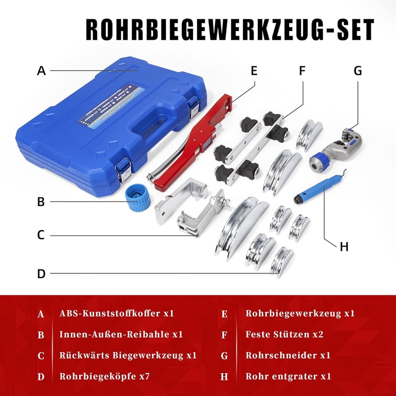 Cherbowing kézi csőhajlító réz és fékvezeték 1/4"-7/8" 90° szögű