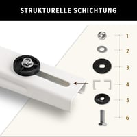 Cherbowing Univerzális Klíma Kültéri Egység Fali Tartó 550 mm - 160 kg Teherbírás, 9000-36000 BTU, Hőszivattyúhoz, Időjárásálló Acél, Fehér 3