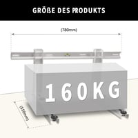 Cherbowing Univerzális Klíma Kültéri Egység Fali Tartó 550 mm - 160 kg Teherbírás, 9000-36000 BTU, Hőszivattyúhoz, Időjárásálló Acél, Fehér 6
