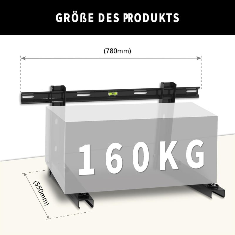 Cherbowing univerzális klíma kültéri egység tartó fali konzol 550mm 9000-36000 BTU