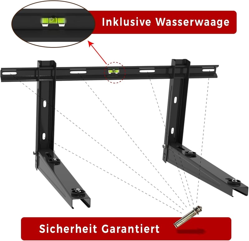 Cherbowing univerzális klíma kültéri egység tartó fali konzol 550mm 9000-36000 BTU