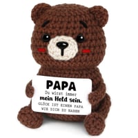 Ursuleț Croșetat CheriGift pentru Tata - Cadou de Ziua de Naștere pentru Tătic, Decorațiune Handmade cu Ursuleț Pozitiv 7