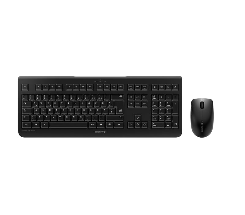 Bezdrôtová súprava klávesnice a myši CHERRY DW 3000 QWERTZ – čierna