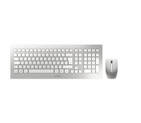 CHERRY DW 8000 bezdrôtová súprava klávesnice a myši, rozloženie klávesnice EU QWERTY, ultratenký dizajn, myš s infračerveným snímačom, bielo-strieborná 1