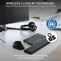 CHERRY MW 4500 Left ergonomikus vertikális vezeték nélküli egér balkezeseknek - fekete 7