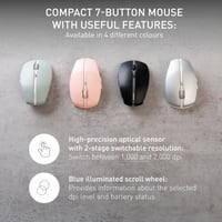 Bluetooth myš Cherry Gentix BT, multi-device, 1000/2000 DPI – čierna 6