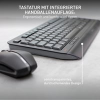 CHERRY GENTIX Desktop bezdrôtová súprava klávesnice a myši, čierna, nemecká lokalizácia – chýba podpierka klávesnice (stav: pozri 2. obrázok) 8
