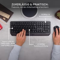 CHERRY GENTIX Desktop bezdrôtová súprava klávesnice a myši, čierna, nemecká lokalizácia – chýba podpierka klávesnice (stav: pozri 2. obrázok) 10