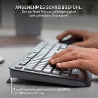 CHERRY GENTIX Desktop bezdrôtová súprava klávesnice a myši, čierna, nemecká lokalizácia – chýba podpierka klávesnice (stav: pozri 2. obrázok) 6