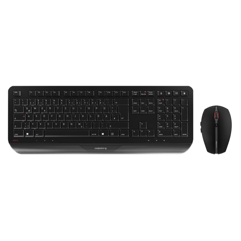 Bezdrôtový set klávesnice a myši CHERRY GENTIX Desktop – nemecké rozloženie QWERTZ – čierna