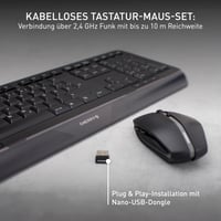 CHERRY GENTIX Desktop bezdrôtová súprava klávesnice a myši, čierna, nemecká lokalizácia – chýba podpierka klávesnice (stav: pozri 2. obrázok) 5
