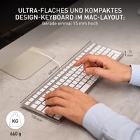 Káblová klávesnica CHERRY KC 6000 Slim for Mac, USB-A, biela — Kláves ESC sa odpojil od klávesnice (stav: pozri 2. obrázok) 5