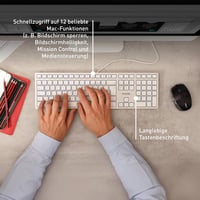 Káblová klávesnica CHERRY KC 6000 Slim for Mac, USB-A, biela — Kláves ESC sa odpojil od klávesnice (stav: pozri 2. obrázok) 10