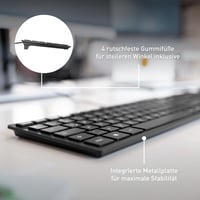 Klávesnica CHERRY KC 6000 Slim USB, čierna, nemecké rozloženie QWERTZ — chybná, na náhradné diely: chýbajú 2 klávesy (stav: pozri 2. obrázok) 8