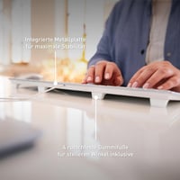 Klávesnica CHERRY KC 6000 Slim USB – ultratenký dizajn, káblová, nemecké rozloženie QWERTZ, nožnicový mechanizmus, strieborná 6