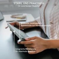 Bluetooth klávesnica CHERRY KW 7100 MINI BT, AZERTY, s puzdrom – fľaškovo modrá 5