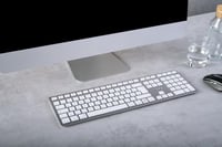 Tastatură wireless CHERRY KW 9100 Slim pentru Mac, layout german QWERTZ, albă 2